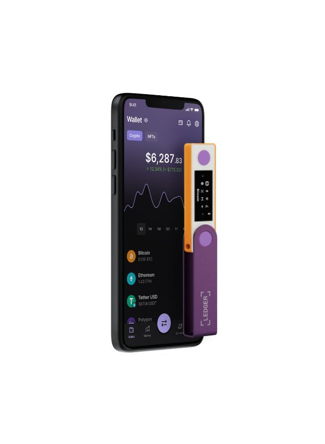 Nano X Hardware Wallet | Safest Crypto & NFT Cold Storage, Big Screen + Wireless Bluetooth & Type-C Connectivity, 5000+ Coins Supported, for iOS & Android, MacOS & Windows - Retro Gaming