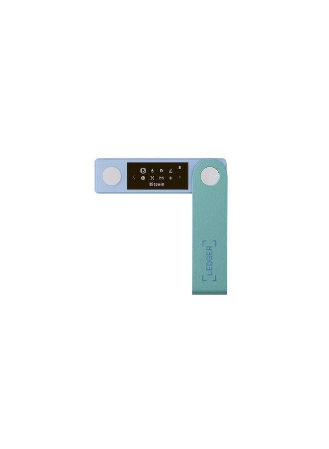 Nano X Hardware Wallet | Safest Crypto & NFT Cold Storage, Big Screen + Wireless Bluetooth & Type-C Connectivity, 5000+ Coins Supported, for iOS & Android, MacOS & Windows - Pastel Green