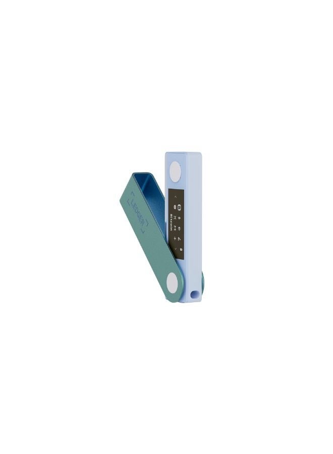 Nano X Hardware Wallet | Safest Crypto & NFT Cold Storage, Big Screen + Wireless Bluetooth & Type-C Connectivity, 5000+ Coins Supported, for iOS & Android, MacOS & Windows - Pastel Green