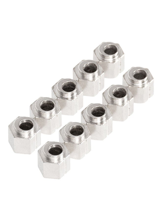 10-Piece Eccentric Nuts For 3D Printer Silver