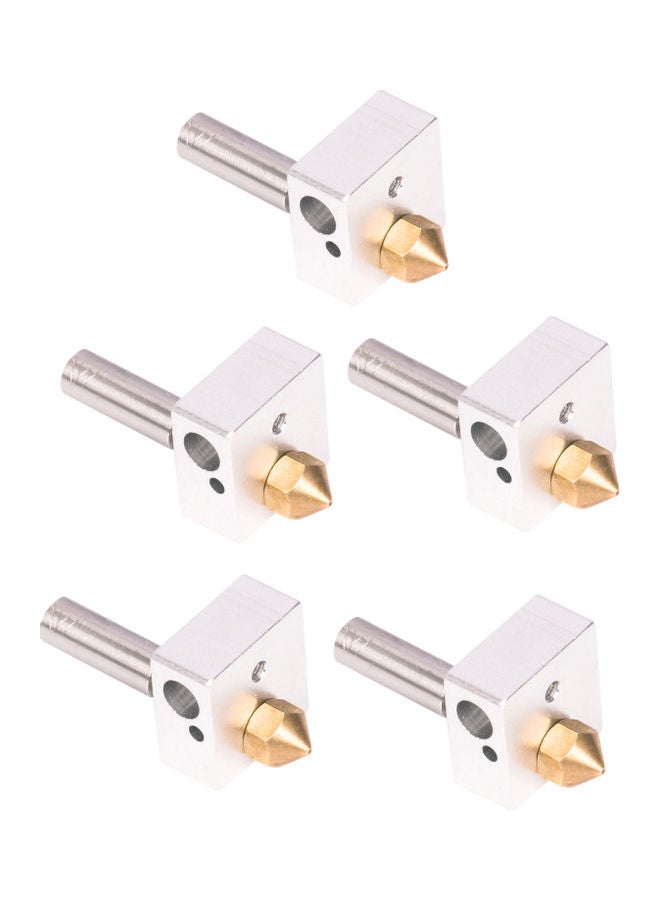 5-Piece Hotend Extruder Kit Silver/Gold