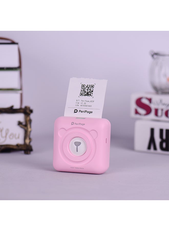 Mini Pocket Wireless Receipt Printer Pink