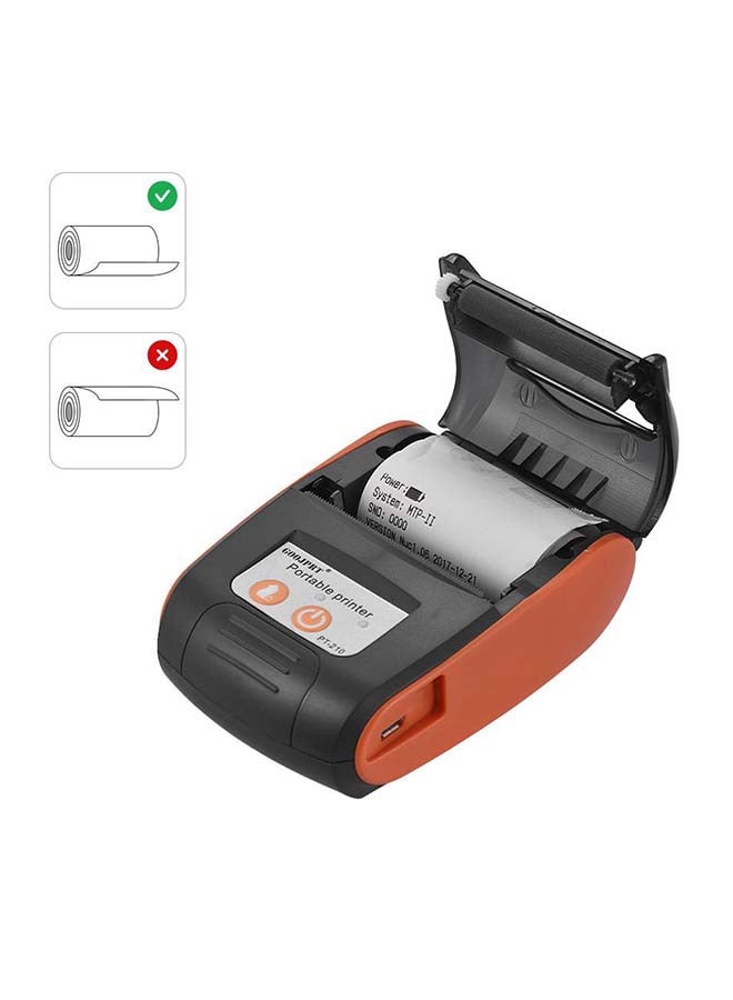 Wireless Portable Printer Orange/Black