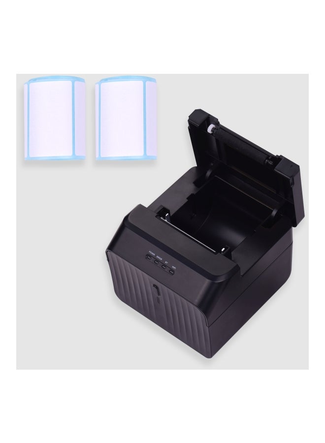 Thermal Label Receipt Printer Black