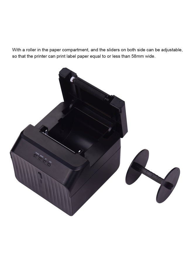 Thermal Label Receipt Printer Black