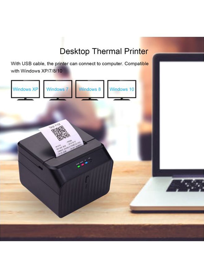 Desktop Thermal Receipt Printer 4.3x3.5x4.5inch Black