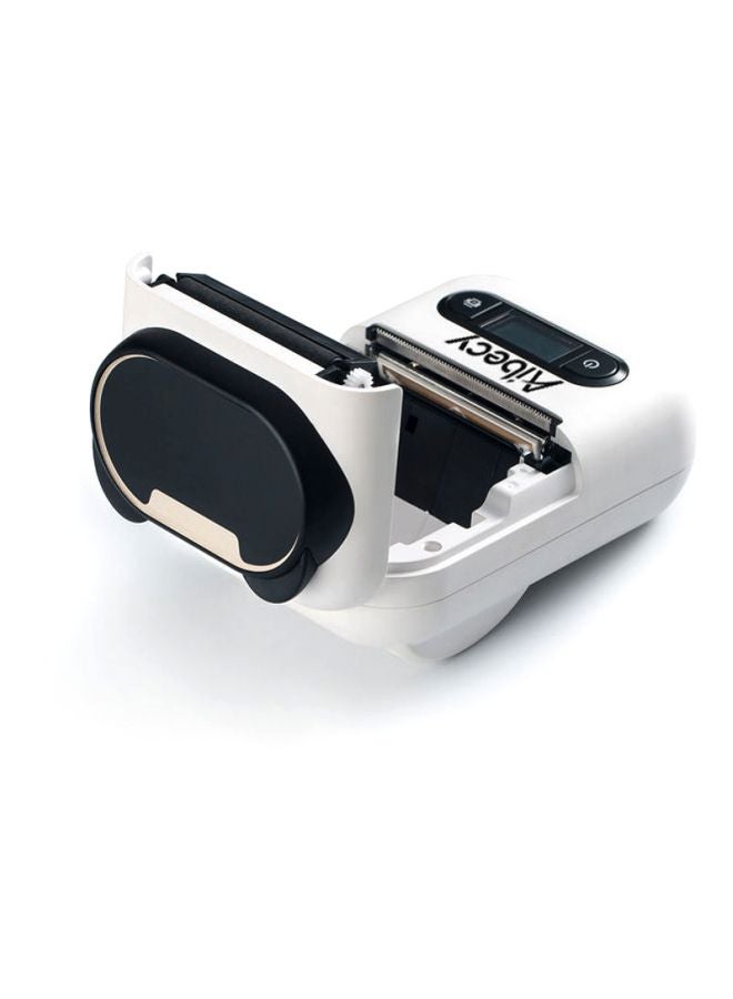 Portable Thermal Label Printer 12x8.6x6.1cm White/Black