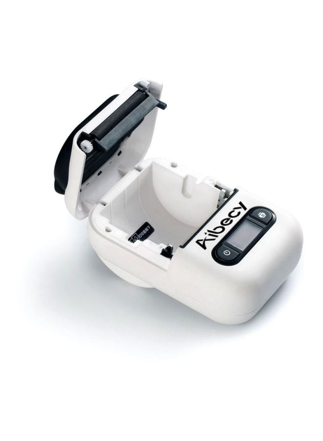 Portable Thermal Label Printer 12x8.6x6.1cm White/Black