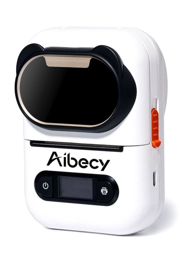 Portable Thermal Label Printer 12x8.6x6.1cm White/Black