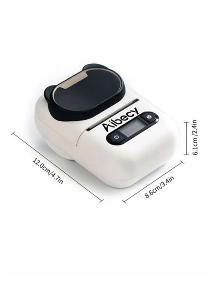 Portable Thermal Label Printer 12x8.6x6.1cm White/Black