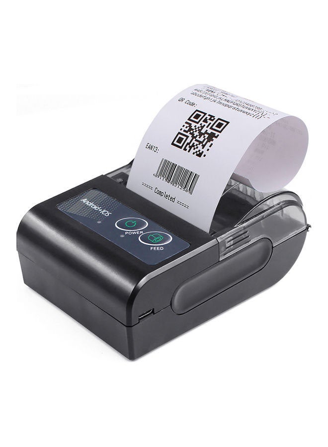 Mini Portable Thermal Wireless Receipt Printer With USB And Bluetooth Black