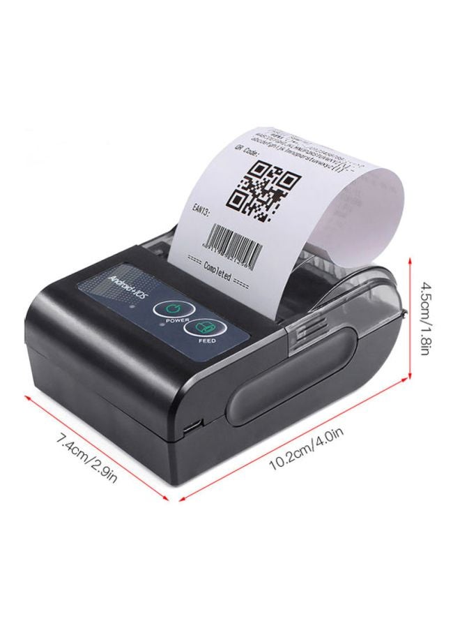 Mini Portable Thermal Printer 10.2x4.5x7.4cm Black