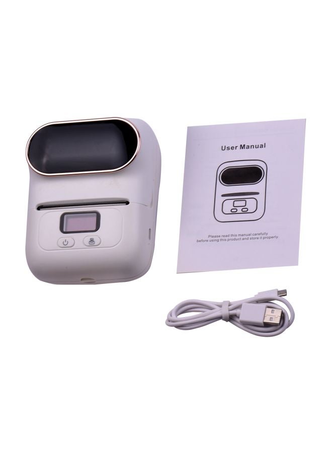 Portable Bluetooth Thermal Handheld Label Printer 86x113x62cm White