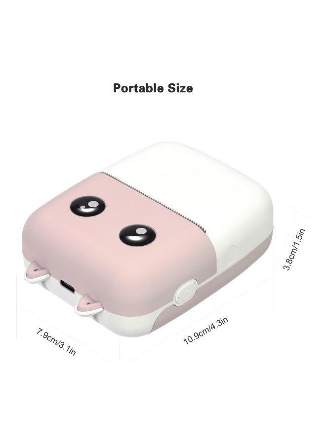 Mini Pocket Thermal Printer 4.3x3.1x1.5inch Pink