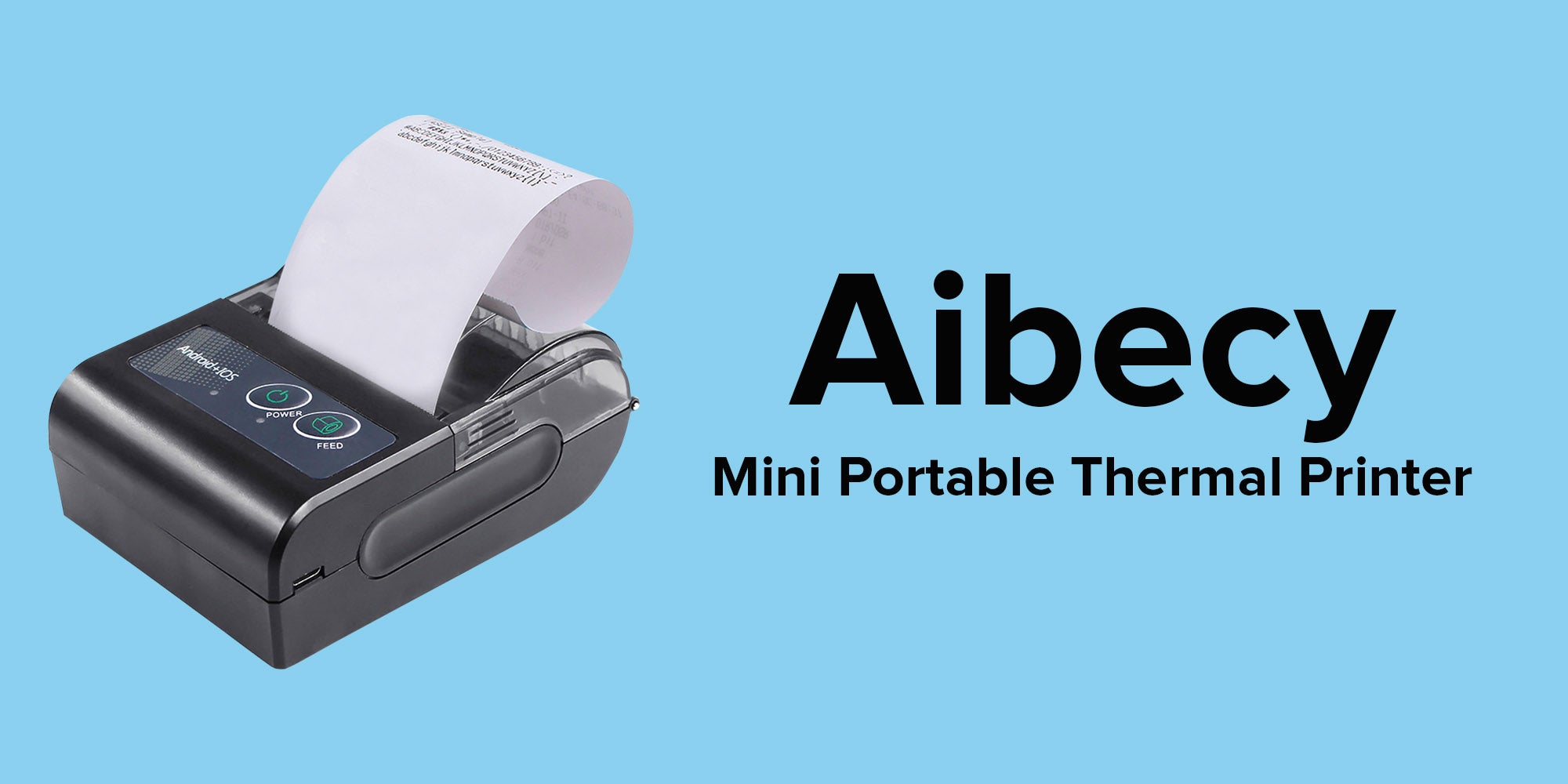 Mini Portable Thermal Printer Black