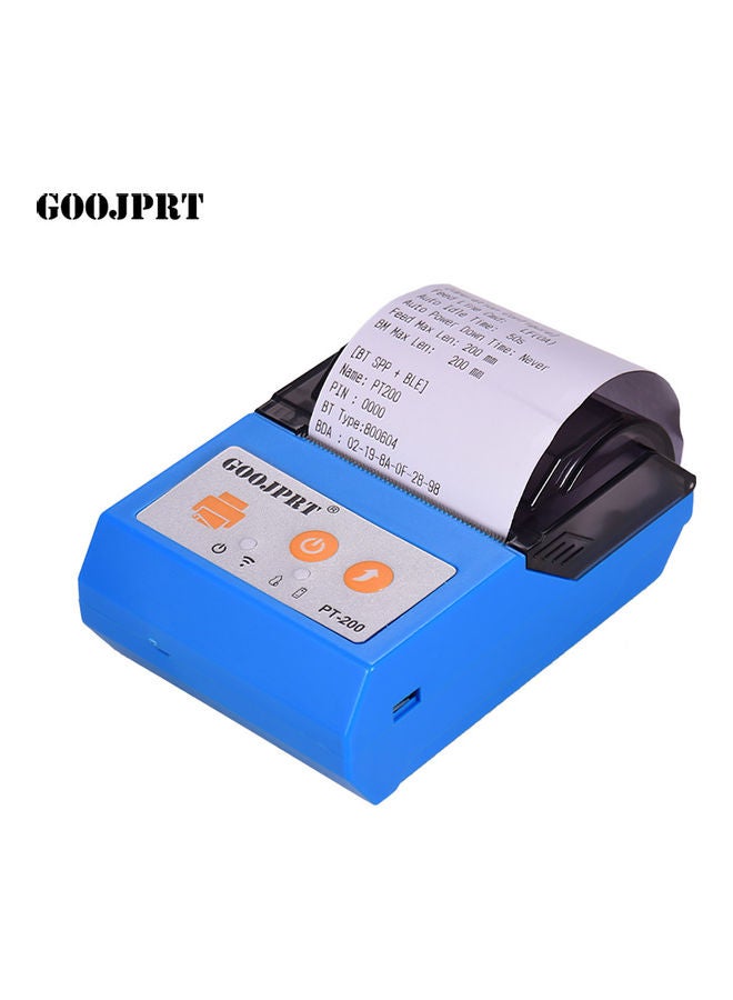 Portable USB Bluetooth Connection Thermal Receipt Printer Blue