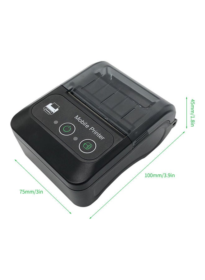 Portable Wireless Thermal Printer Black