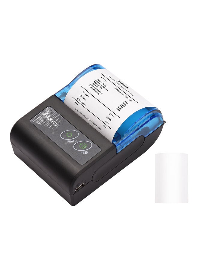 Portable Mini Thermal Printer Black