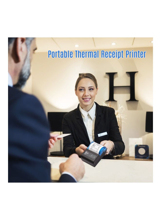 Portable Mini Thermal Printer Black