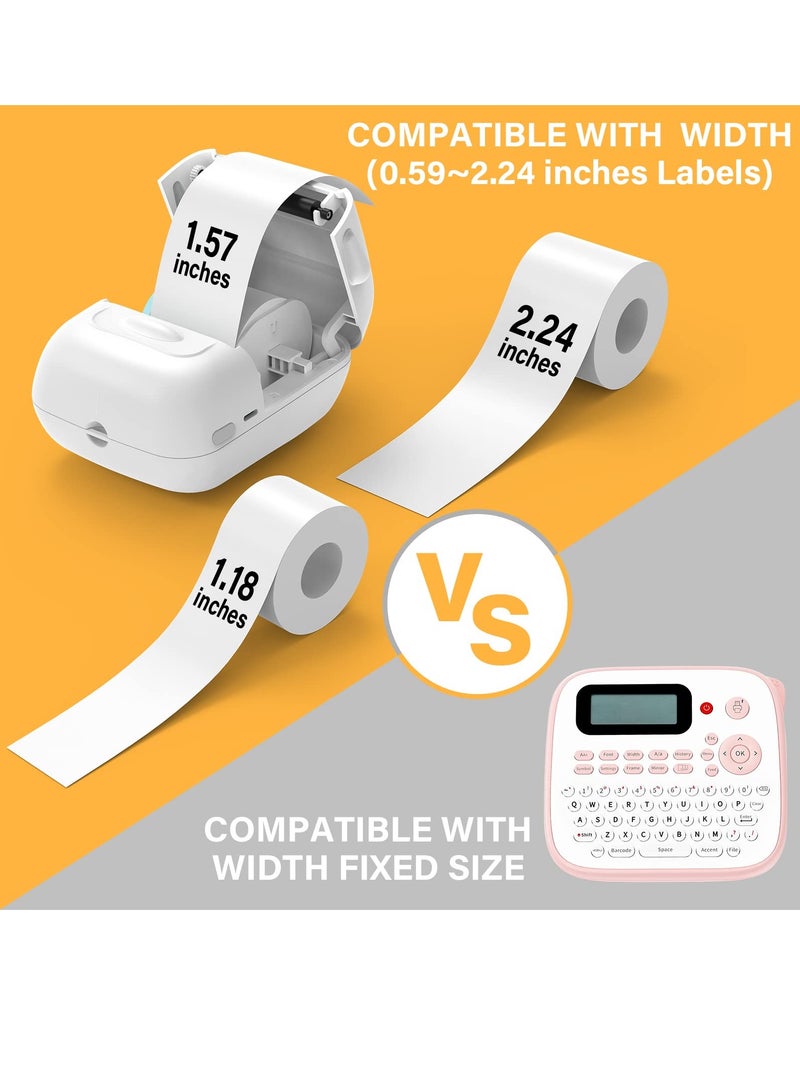 Label Maker Machine with Tape Barcode Label Printer Mini Portable Bluetooth Thermal Labeler for Address Clothing Jewelry Retail Barcode Small (White  1 Roll Label)