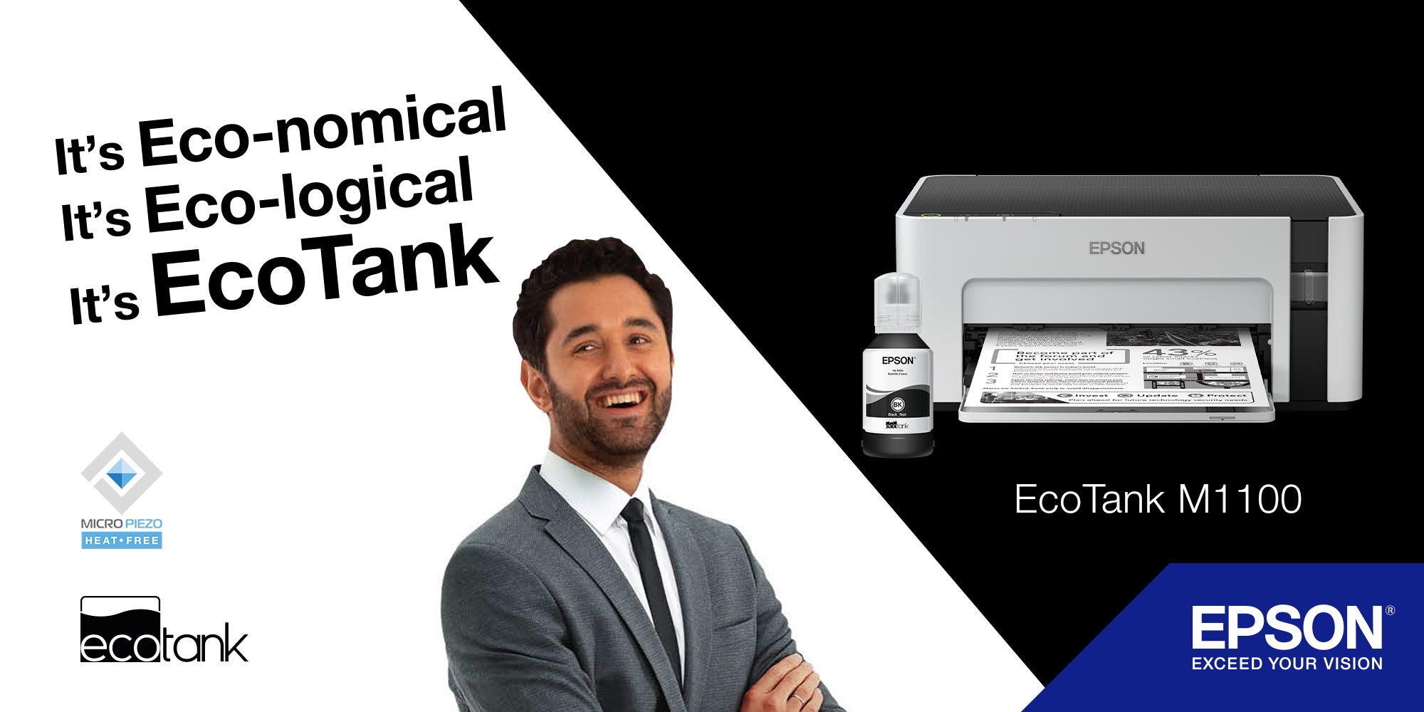 Ecotank Monochrome Printer Silver/Black