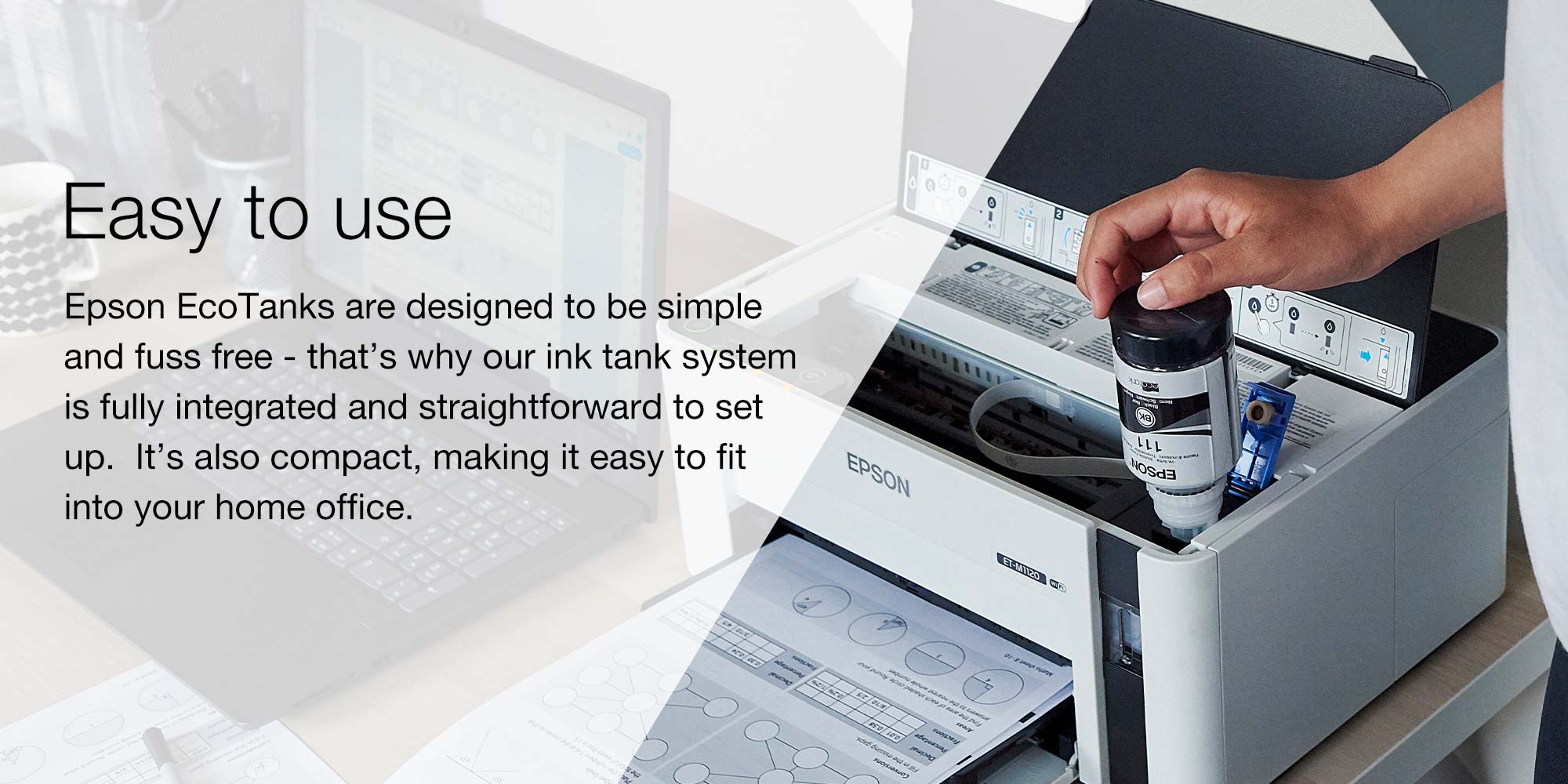 Ecotank Monochrome Printer Silver/Black