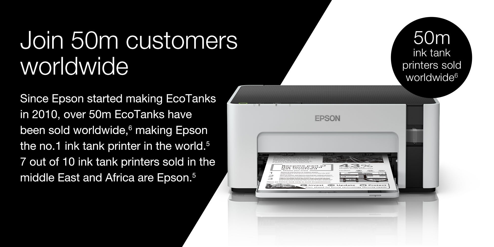 Ecotank Monochrome Printer Silver/Black