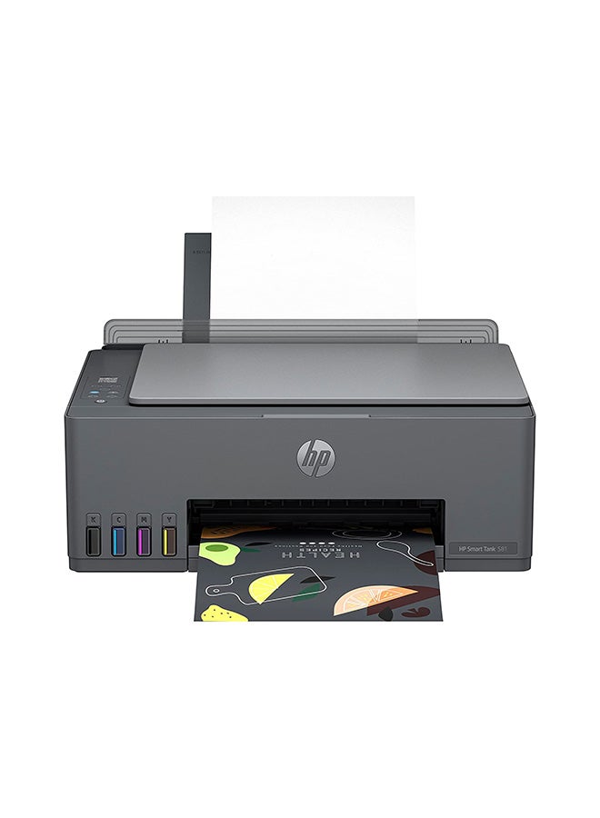 Smart Tank 581 Wireless All In One Printer, Print, Scan, Copy, Print up to 6000 black or 6000 color pages - Grey [4A8D4A] Grey/Black