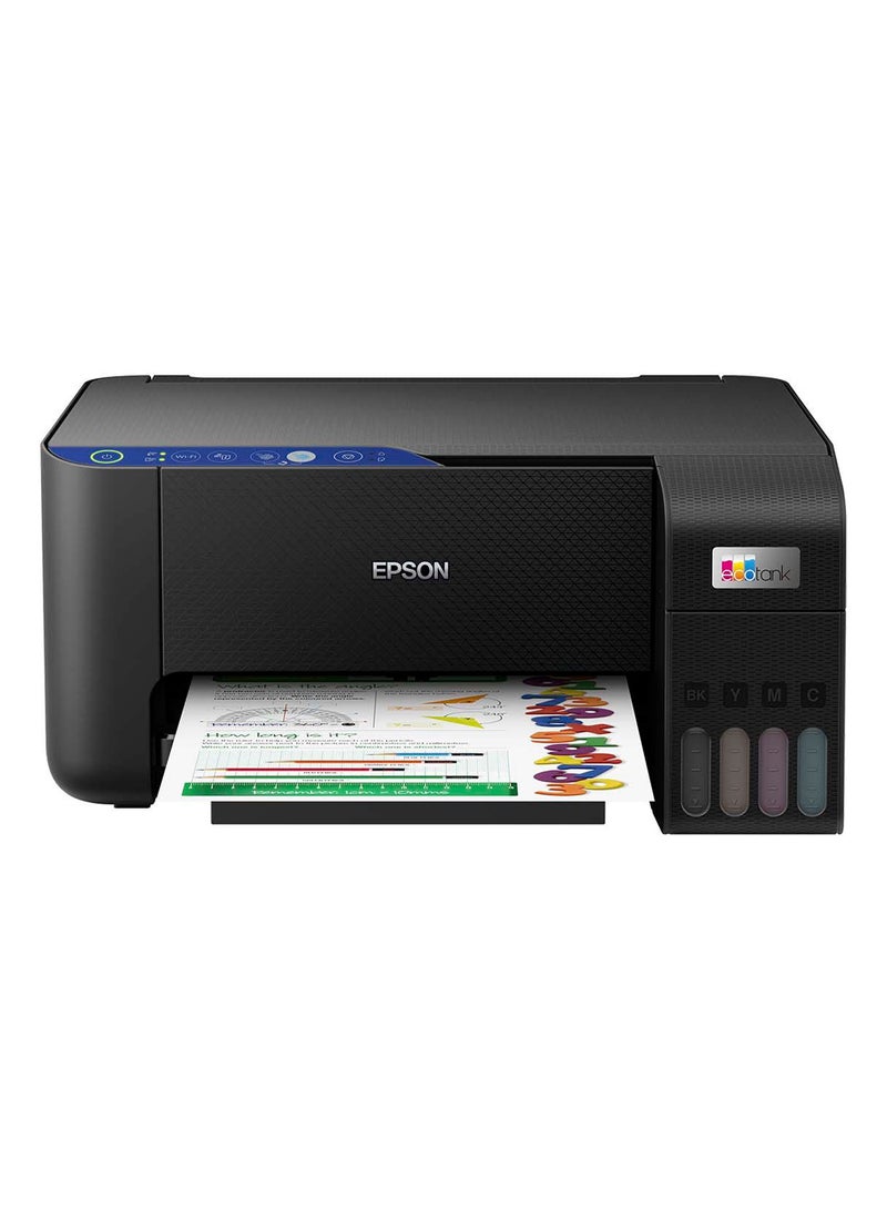 Ecotank L3251 Home Ink Tank Printer, A4 Color 3-in-1 Printer with Wi-Fi Direct, 5760 x 1440 DPI Resolution, 10 Pages/min Print Speed, USB/WiFi, 100 Sheets Paper Tray Capacity Black