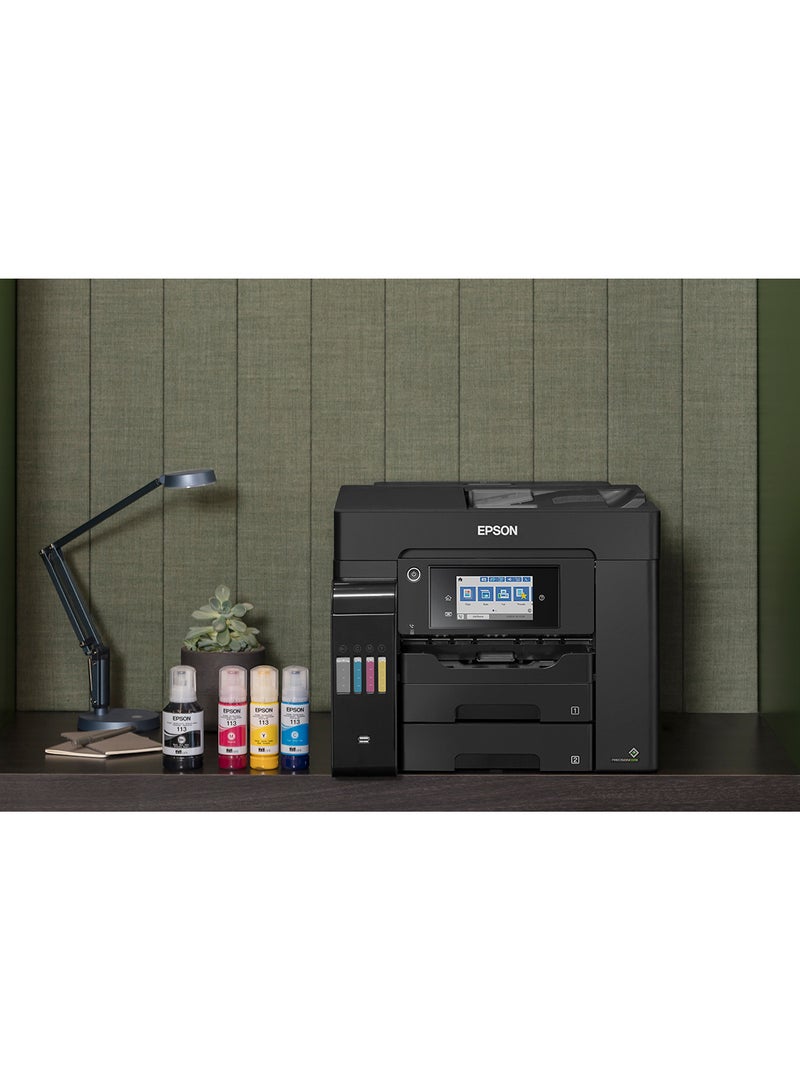 Ecotank L6570 Office Ink Tank Printer A4 Colour 4-In-1 Printer With ADF, Wi-Fi And Smart Panel Connectivity And Lcd Screen Black