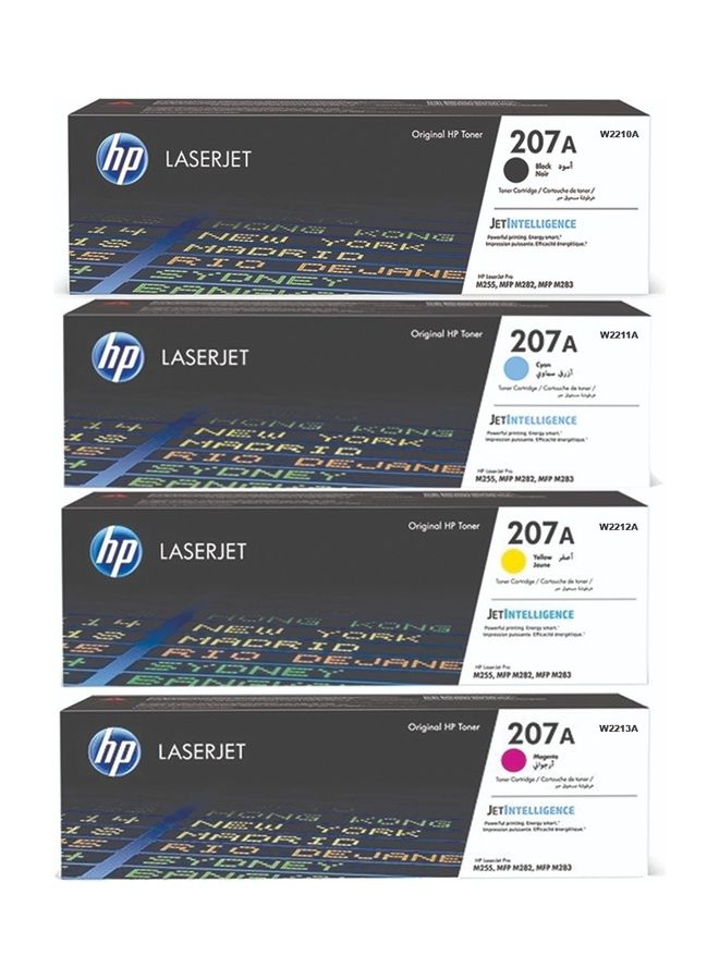 207A Full Set Original Standard Capacity Toner Cartridges 4 Pack Black,Cyan,Yellow,Magenta