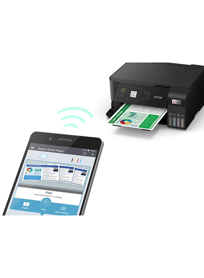 EcoTank L3560 Home Ink Tank Printer, High-speed A4 colour 3-in-1 printer with Wi-Fi Direct, Photo Printer, with Smart App connectivity Black