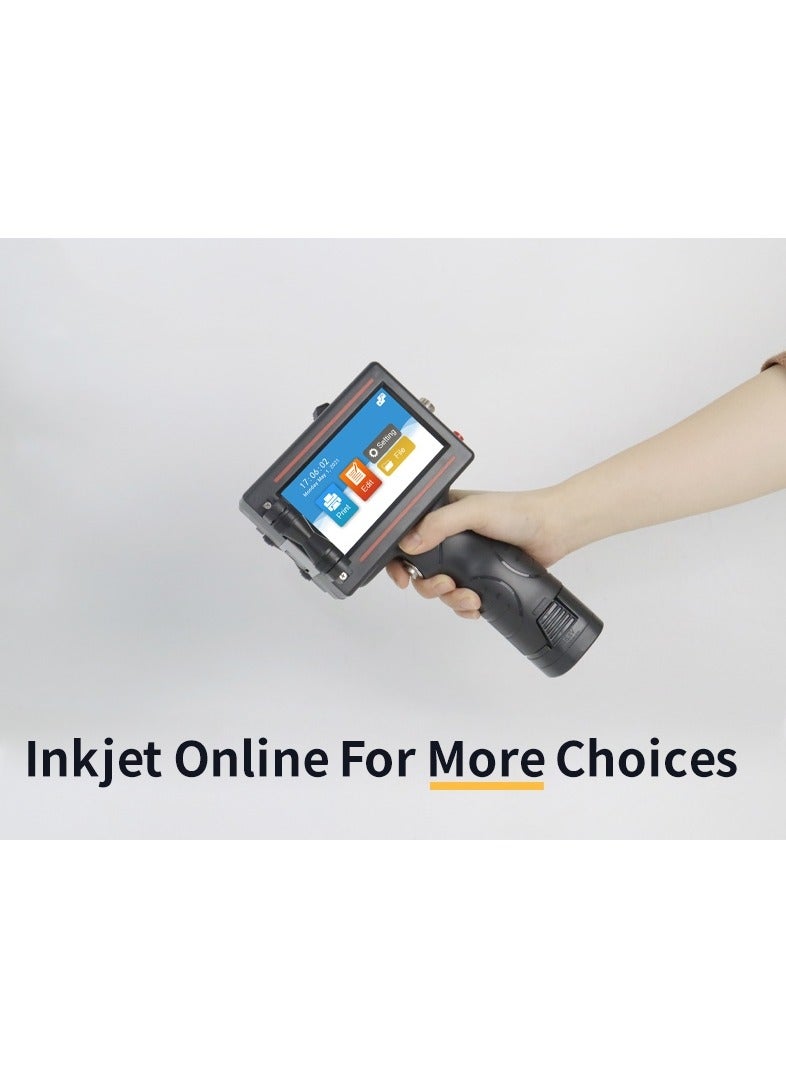 Portable 12.7mm Handheld Inkjet Printer QR Barcode Batch Number Logo Expiry Date Label Printer Gun 25 Languages Non-encrypted