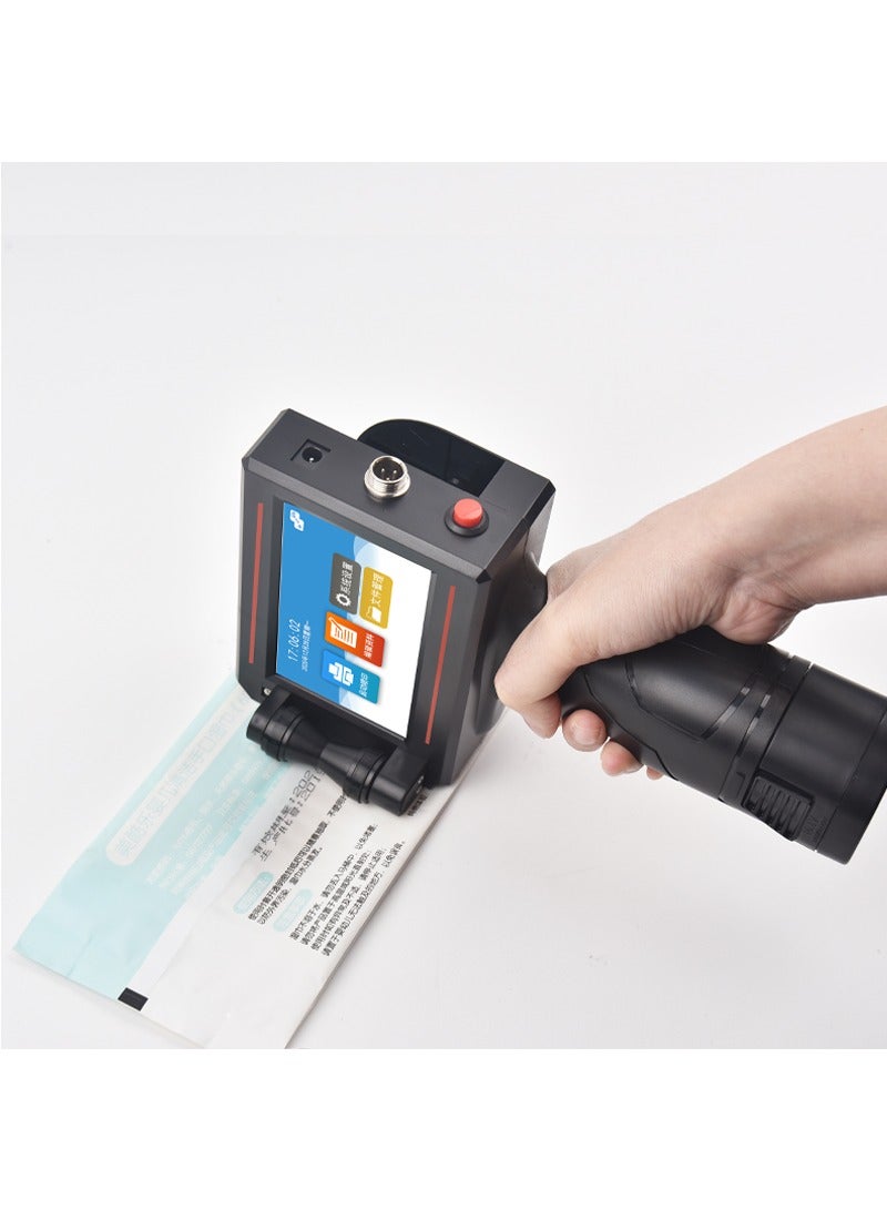 Portable 12.7mm Handheld Inkjet Printer QR Barcode Batch Number Logo Expiry Date Label Printer Gun 25 Languages Non-encrypted
