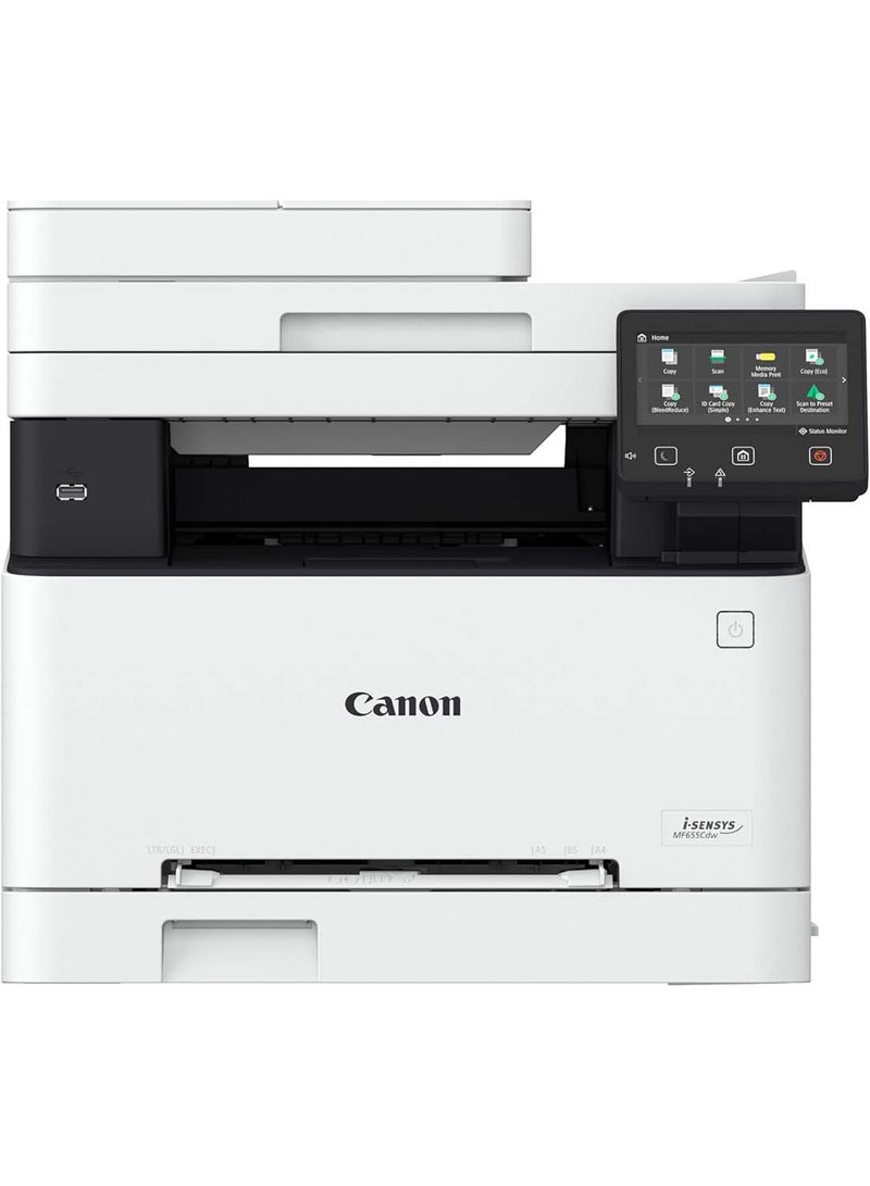 i-SENSYS MF655Cdw 21ppm 3-in-1 (Print, Copy, Scan) Multifunction Colour Wi-Fi Printer White/Black