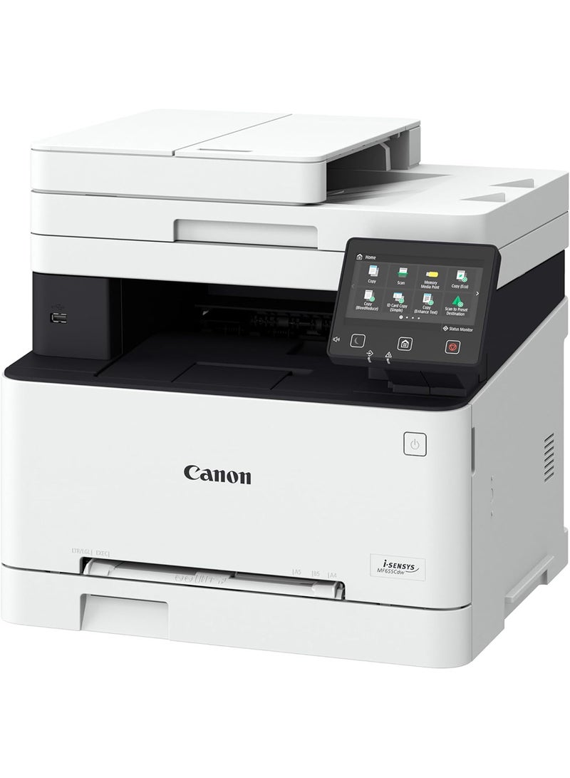 i-SENSYS MF655Cdw 21ppm 3-in-1 (Print, Copy, Scan) Multifunction Colour Wi-Fi Printer White/Black