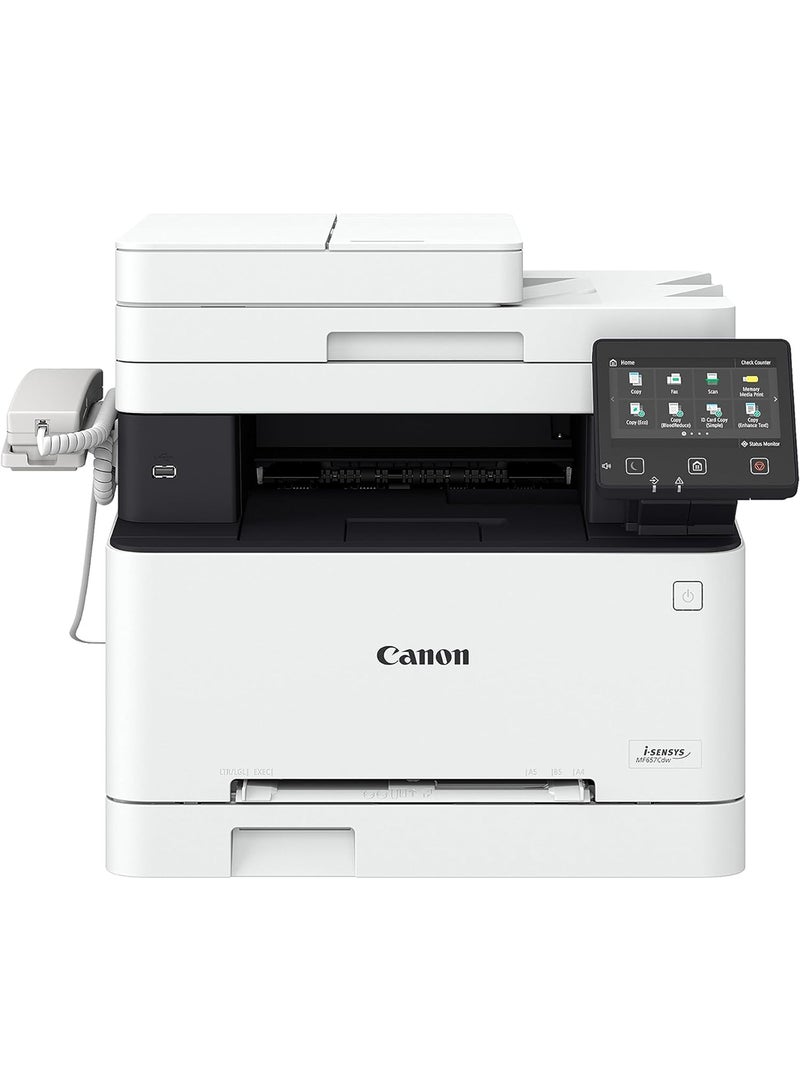 i-SENSYS MF657Cdw 4-in-1 (Print, Copy, Scan, Fax) Multifunction Colour Wi-Fi Printer White/Black