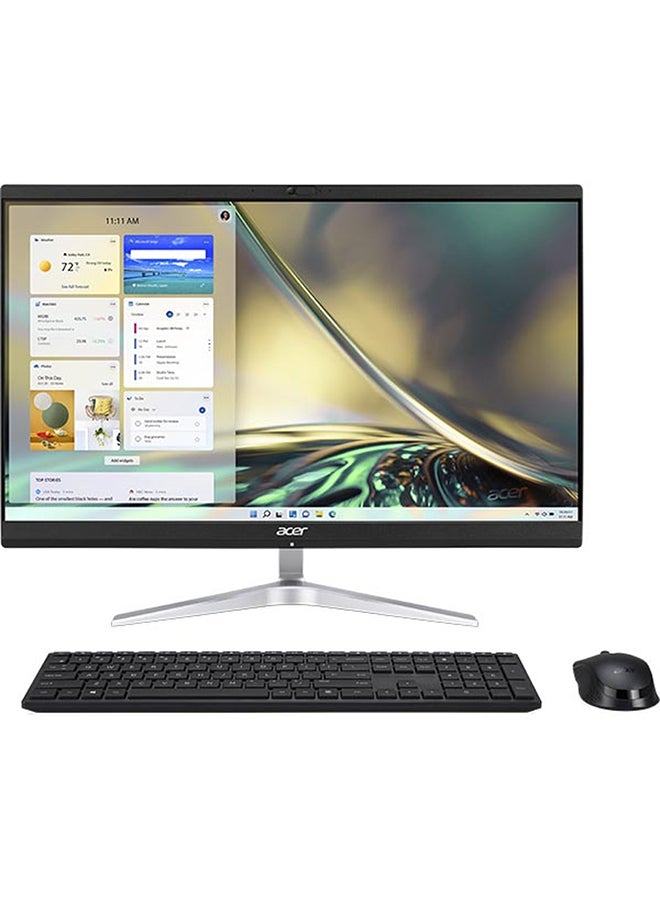 Aspire C24 All-in-One Desktop With 23.8-Inch Display, Core i5-1240P Processor/8GB RAM/512GB SSD/Intel UHD Graphics/Windows 11 Home English/Arabic Black