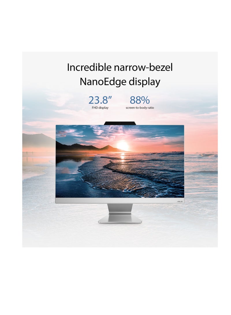 All in One With 23.8-Inch Display, Core i7-1255U Processor/16GB RAM/512GB SSD/Intel UHD Graphics/Windows 11 Home English White