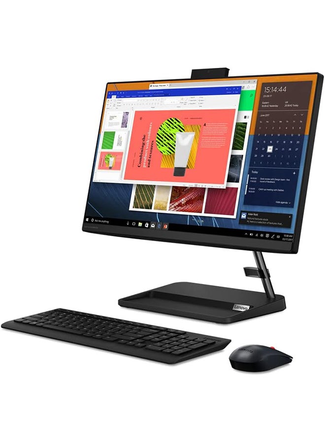Ideacentre AIO 3 Desktop With 21.5-Inch FHD Display, Core i5-1135G4 Processor/8GB RAM/512GB SSD/Intel Iris Xe Graphics/Windows 11 English Black