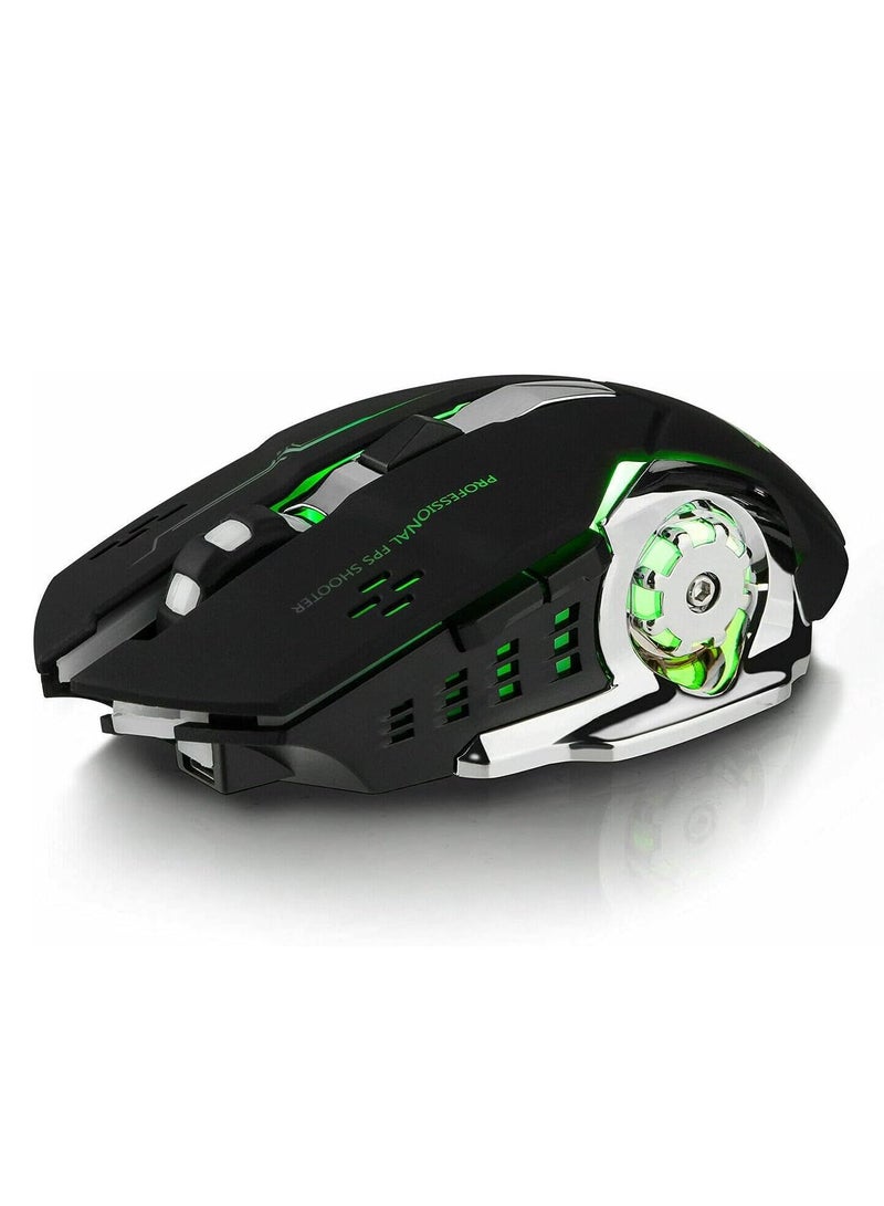 Rechargeable Mice + USB Receiver Wireless Optical Gaming Mouse for PC Laptop