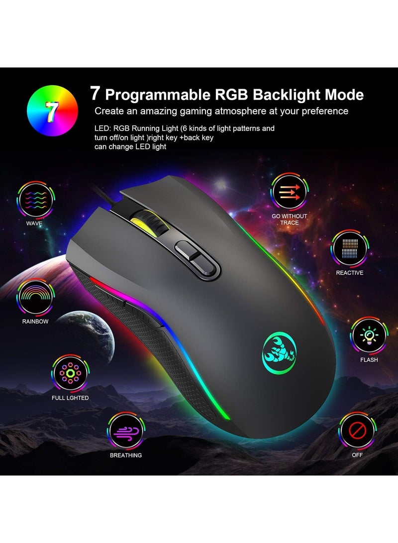 T69 2.4G RGB Luminous Wireless Mouse TYPE-C Rechargeable Interface 8 button Gaming Mouse