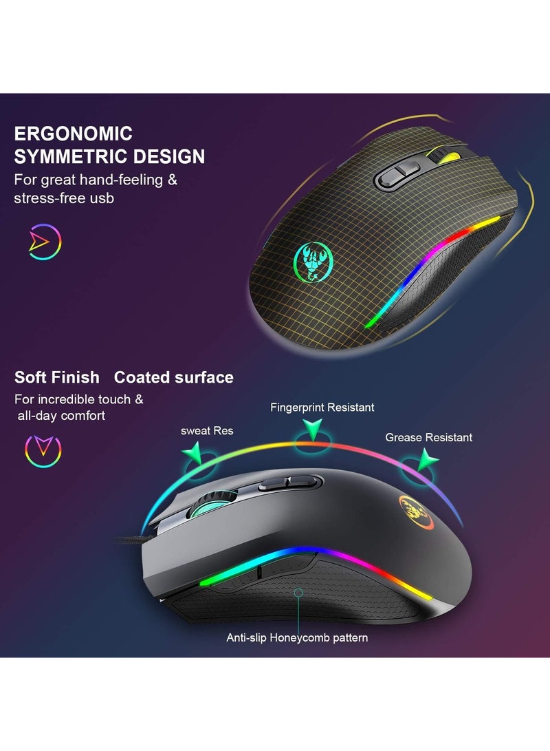 T69 2.4G RGB Luminous Wireless Mouse TYPE-C Rechargeable Interface 8 button Gaming Mouse