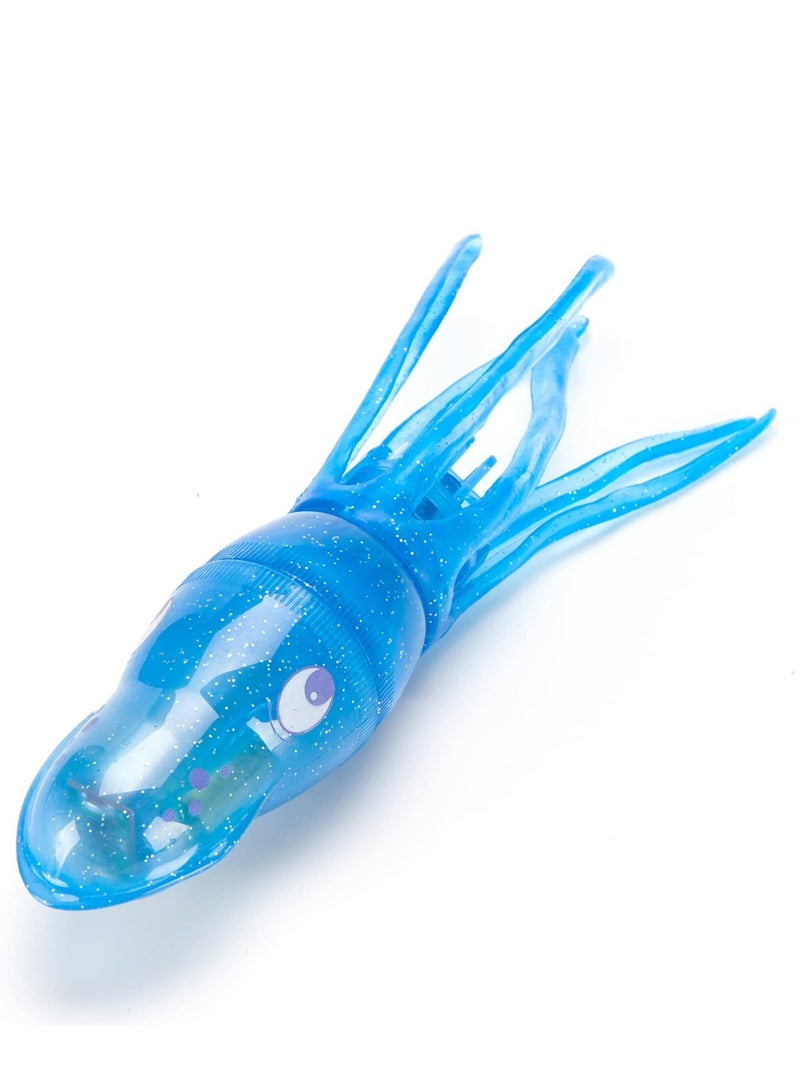 Children's Water Play Toys, Electric Octopus Pool Diving Fish Swimming Training Toys Bath Play Water Fun Props Will Swim Squid Diving Pool Summer Toys Will Swim (blue)