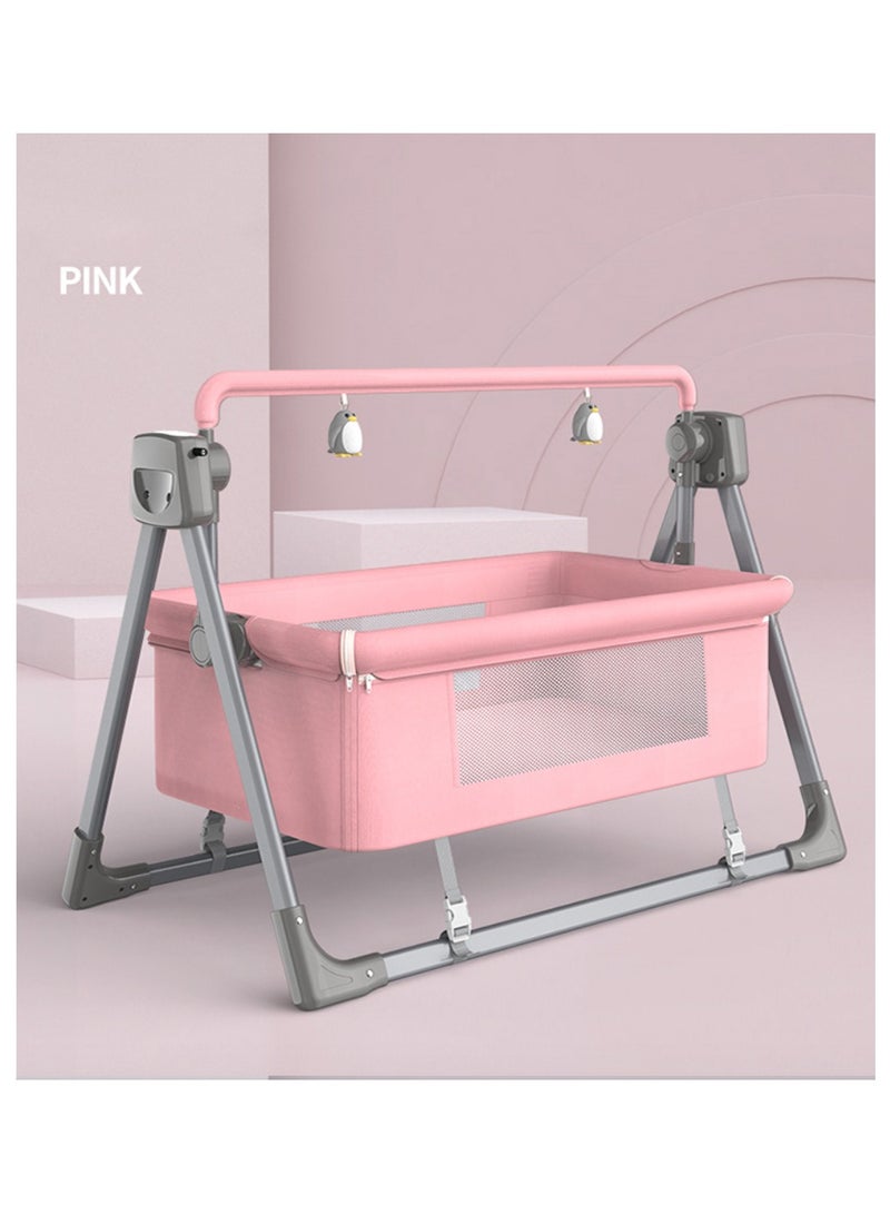 Dreamons Link Adjustable New Born Swing Cribs Cot Luxury Multifunction Design Bed Baby Sleep Electronic Crib Toddler Bed