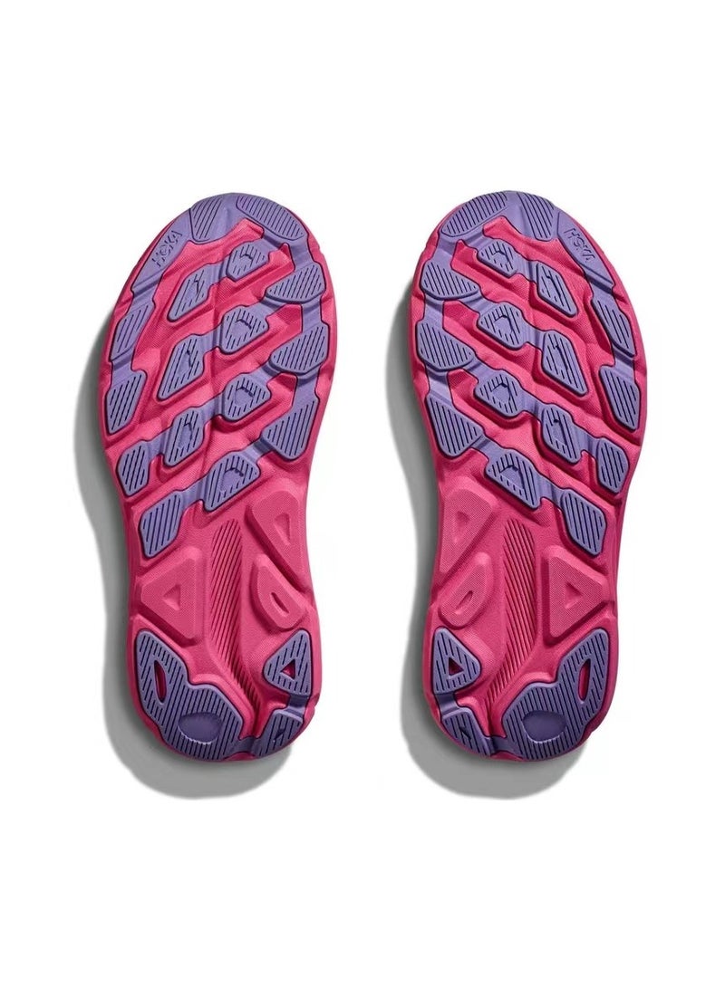 Hoka Outdoor Running Sneakers Beige/Pink/Yellow