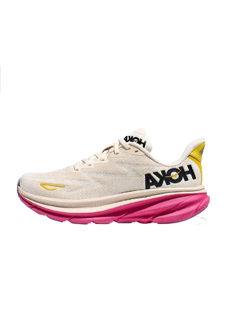 Outdoor Running Sneakers Beige/Pink/Yellow