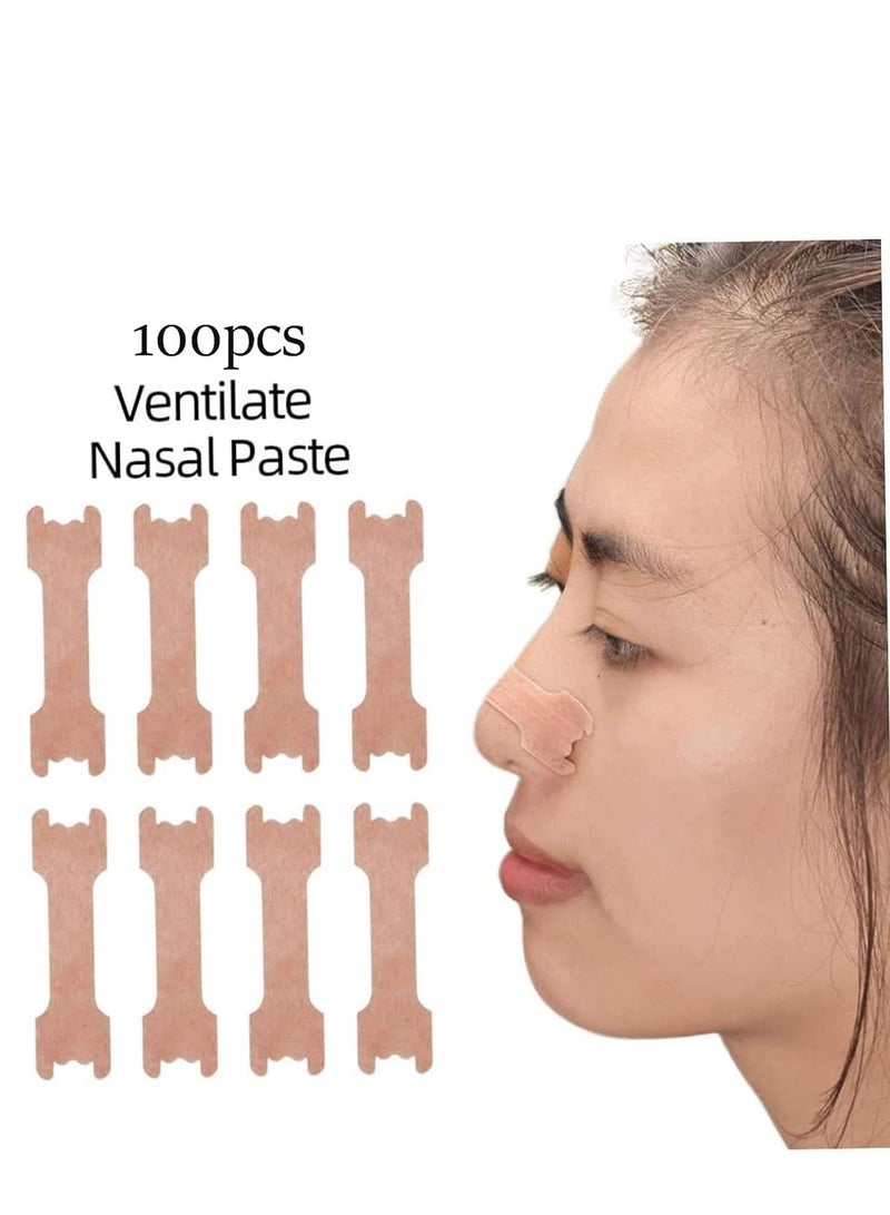 Anti Snore Nasal Strips Nose For Sinus Relief Strip to Stop Snoring Breathe Sleeping Non-woven Stick Large Disposable Right Men and Women 100PCS