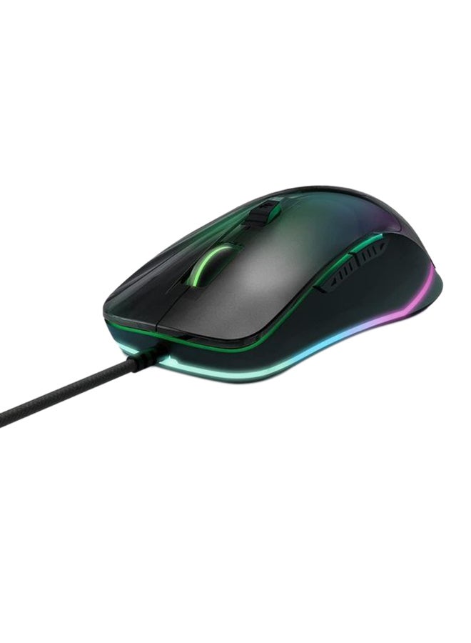 ES Gaming Mouse ESG M3 Neon Mouse Gamer (Mirror Effect, USB Braided Cable, RGB LED Light, 7200 dpi)