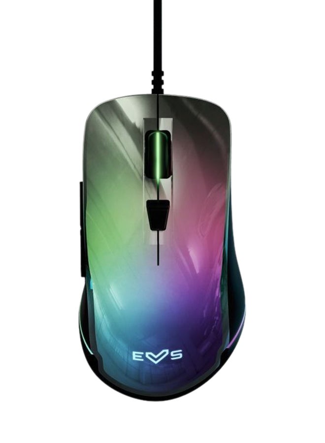 ES Gaming Mouse ESG M3 Neon Mouse Gamer (Mirror Effect, USB Braided Cable, RGB LED Light, 7200 dpi)